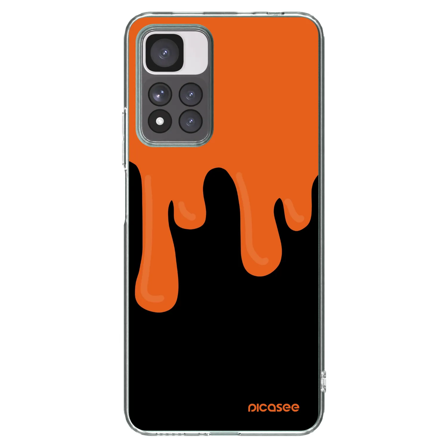 Picasee silikonska prozirna maskica za Xiaomi Redmi Note 11 Pro+ 5G - Orange spooky