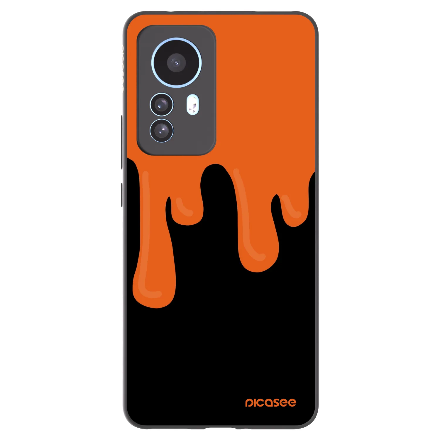 Picasee crna silikonska maskica za Xiaomi 12T - Orange spooky
