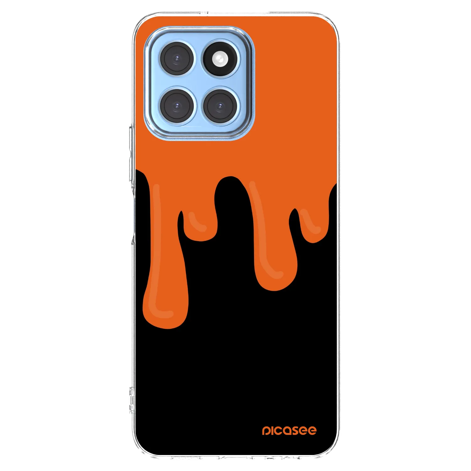 Picasee silikonska prozirna maskica za Honor X6 - Orange spooky