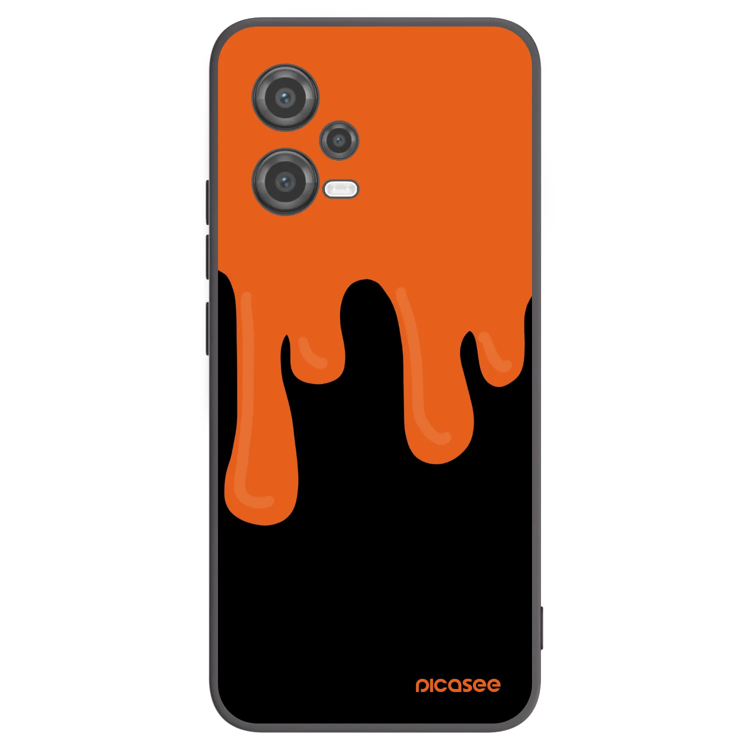 Picasee crna silikonska maskica za Xiaomi Poco X5 - Orange spooky