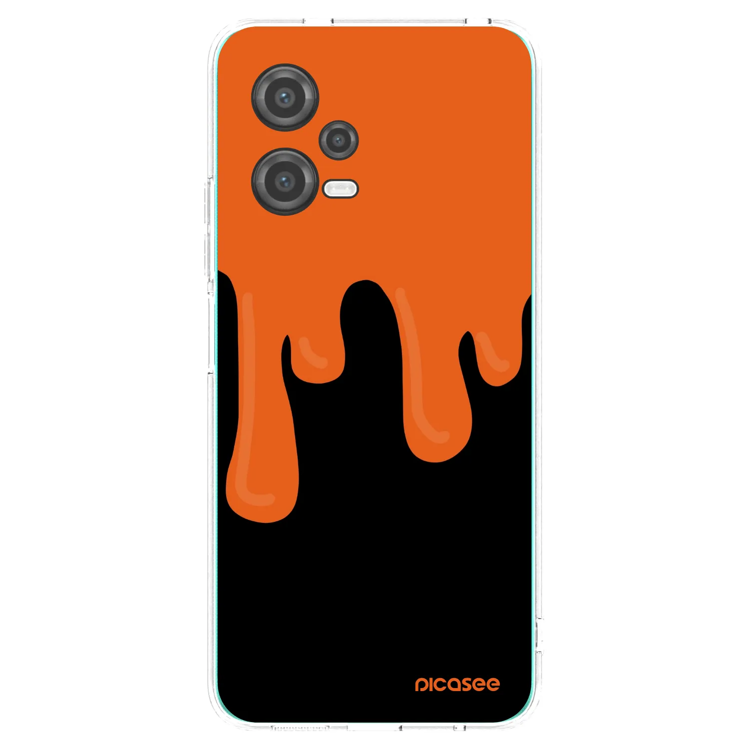Picasee silikonska prozirna maskica za Xiaomi Poco X5 - Orange spooky
