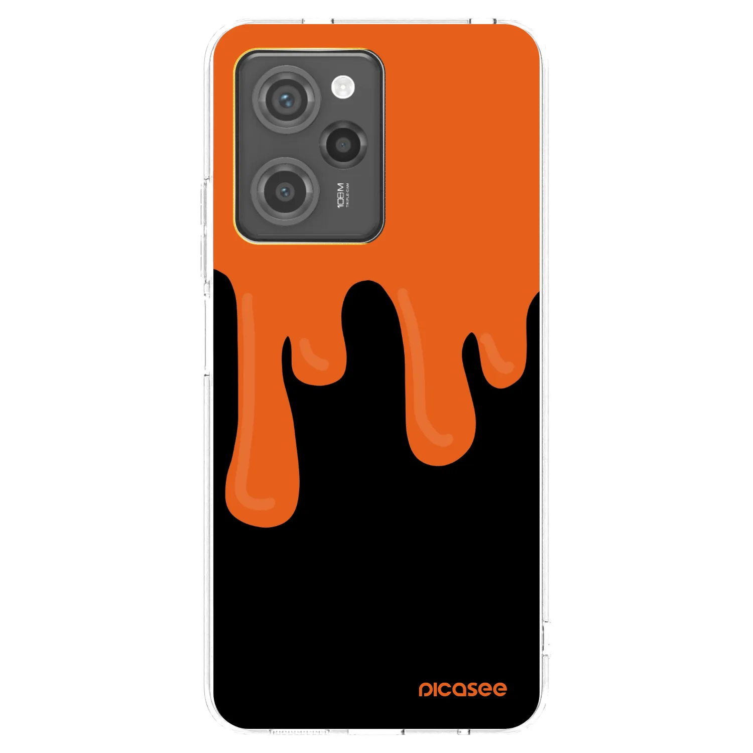 Picasee crna silikonska maskica za Xiaomi Poco X5 Pro - Orange spooky