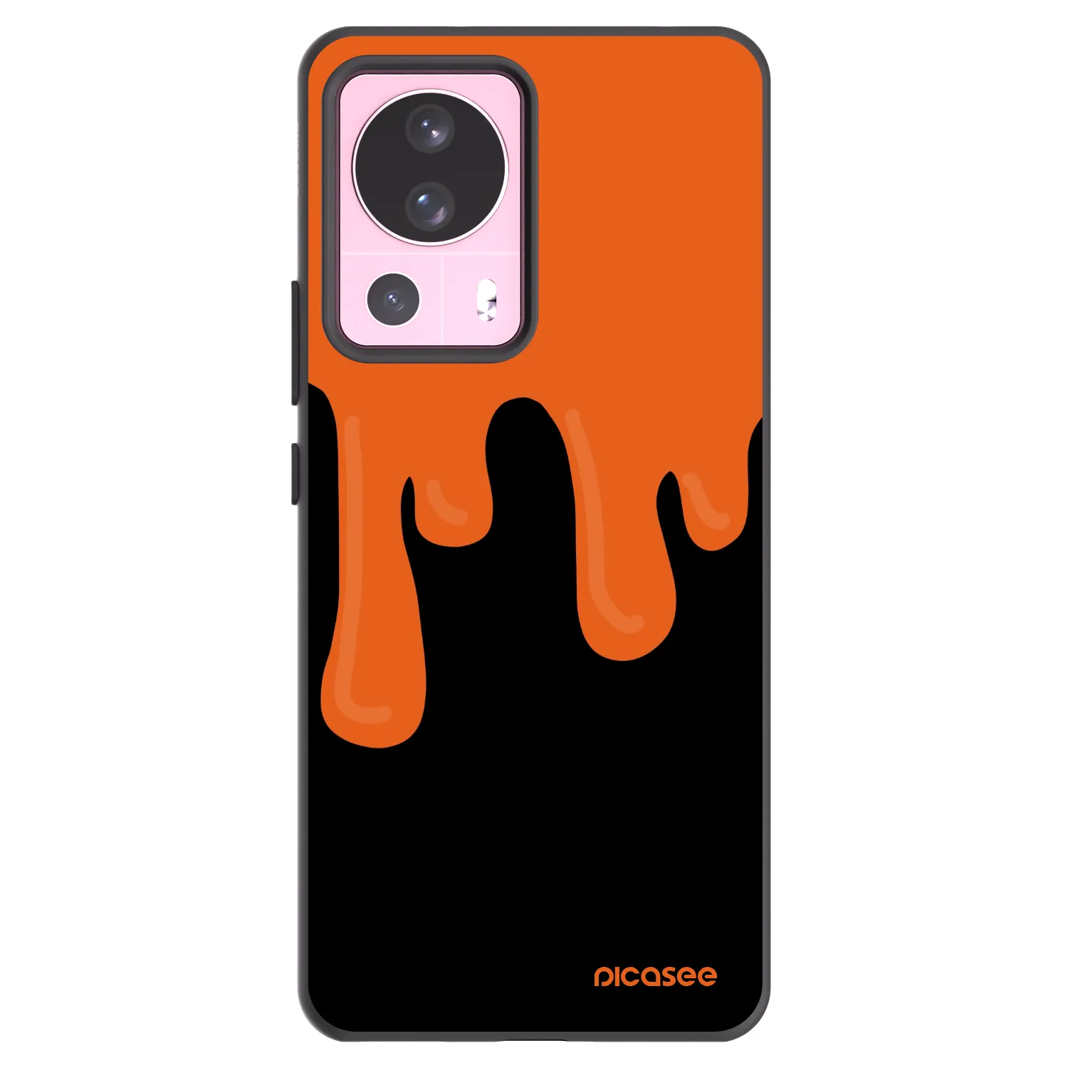 Picasee crna silikonska maskica za Xiaomi 13 Lite - Orange spooky