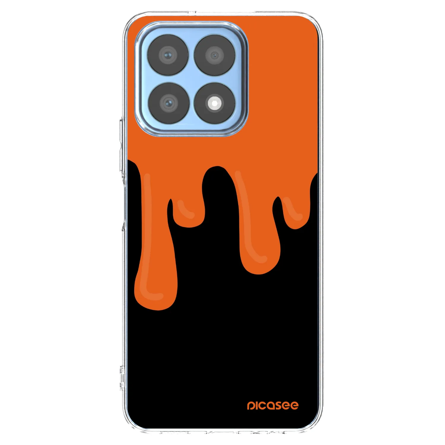 Picasee silikonska prozirna maskica za Honor X8a - Orange spooky