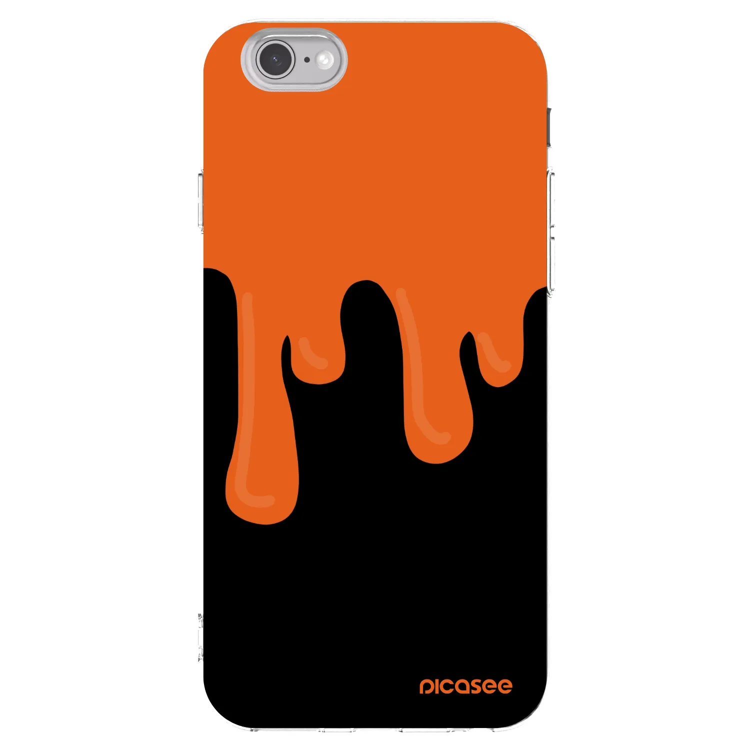 Picasee silikonska prozirna maskica za Apple iPhone 6/6S - Orange spooky