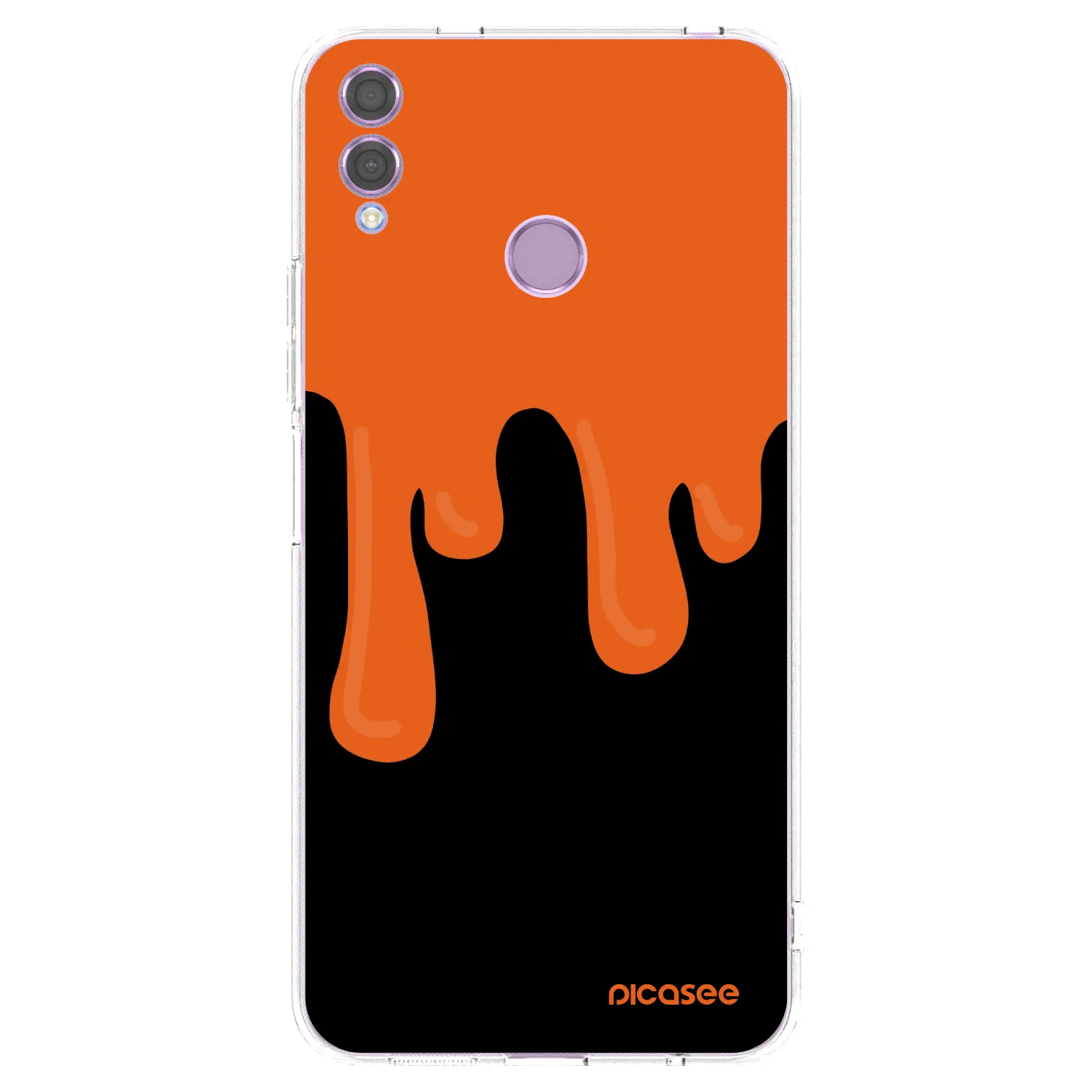 Picasee silikonska prozirna maskica za Honor 8X - Orange spooky