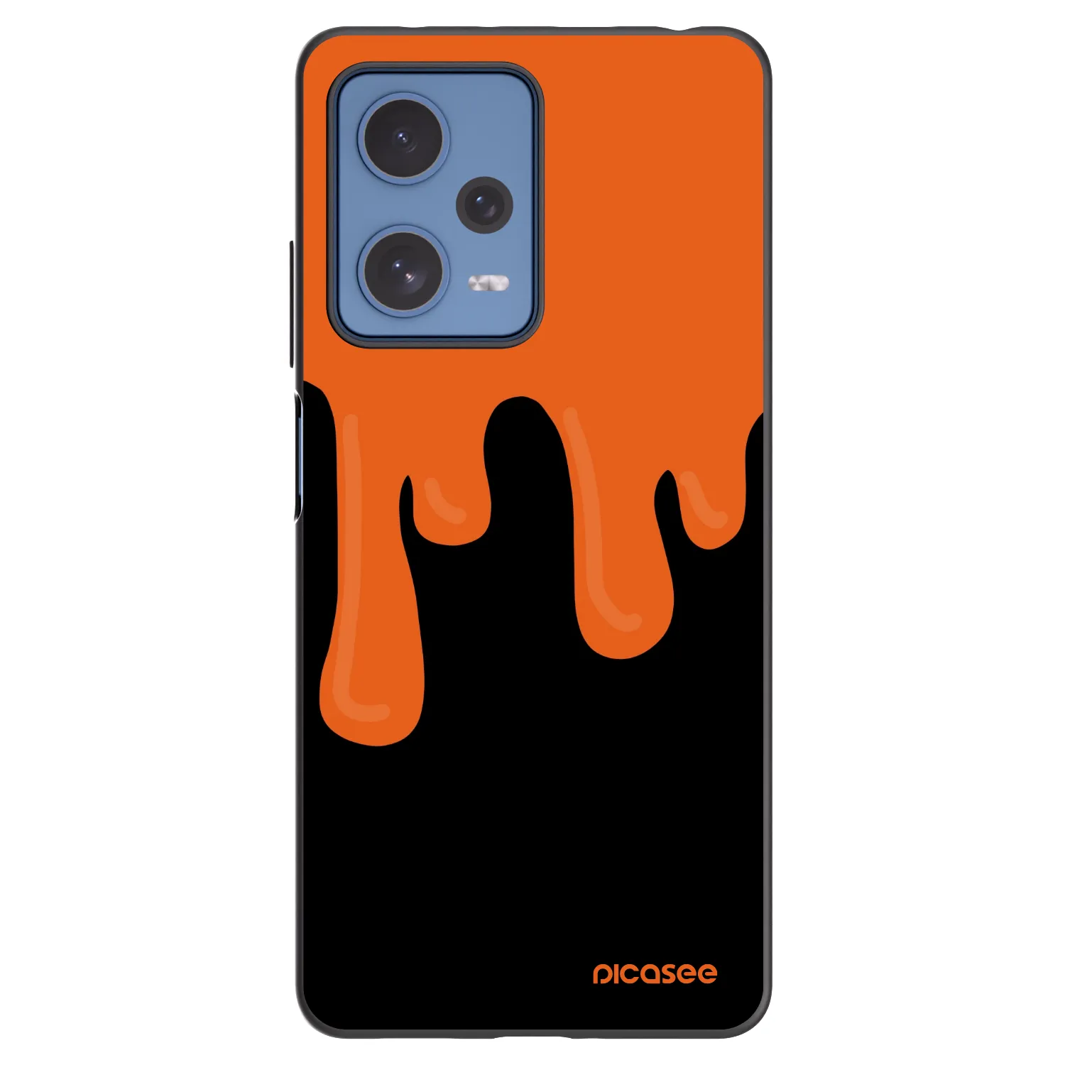 Picasee crna silikonska maskica za Xiaomi Redmi Note 12 Pro 5G - Orange spooky