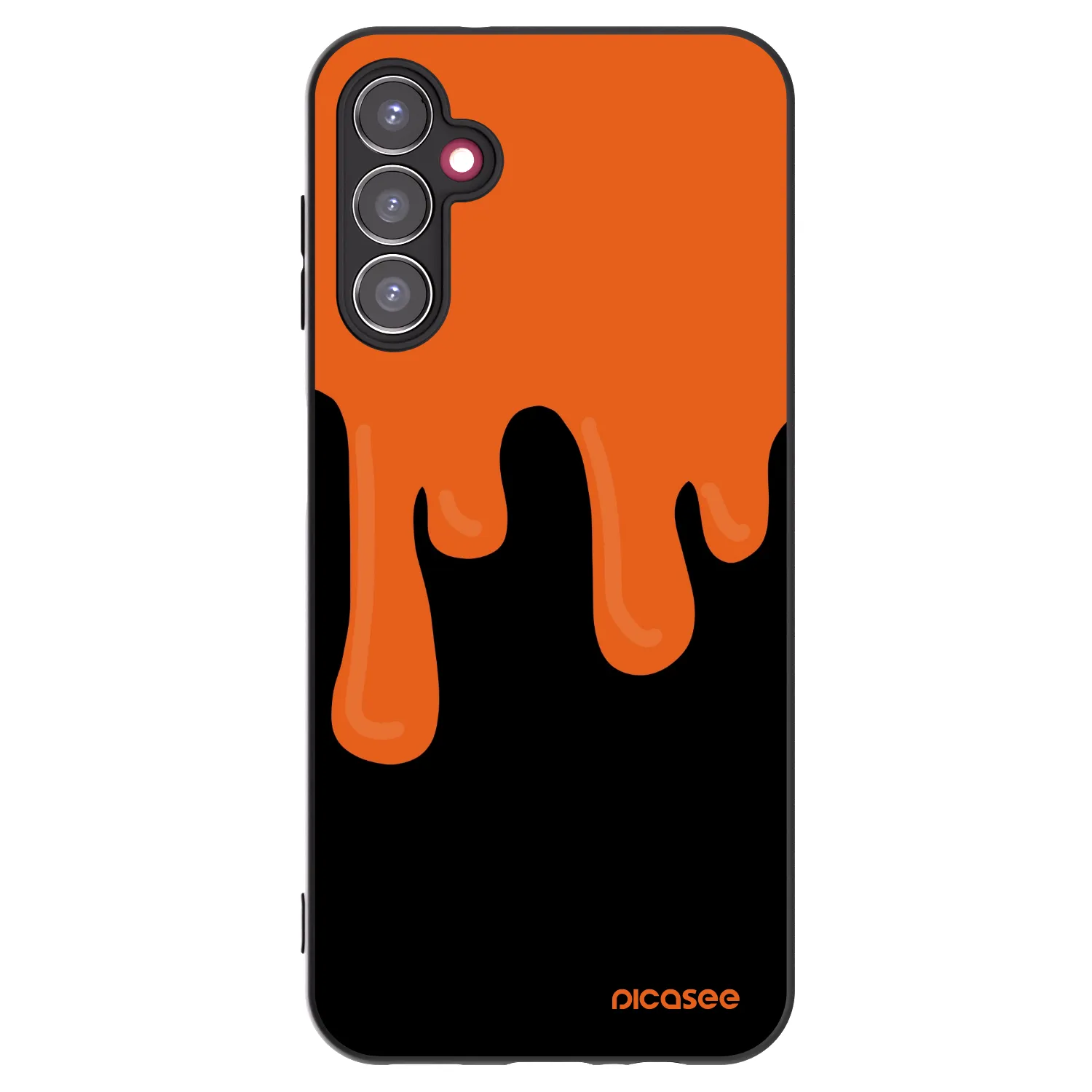 Picasee crna silikonska maskica za Samsung Galaxy A14 5G A146P - Orange spooky