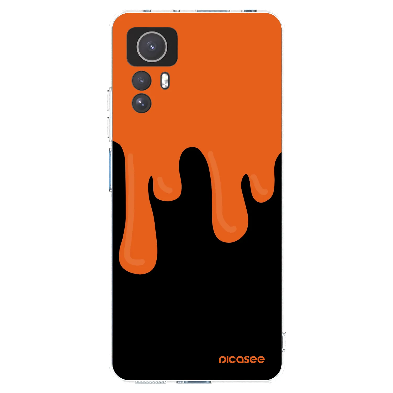 Picasee silikonska prozirna maskica za Xiaomi Redmi Note 12S - Orange spooky