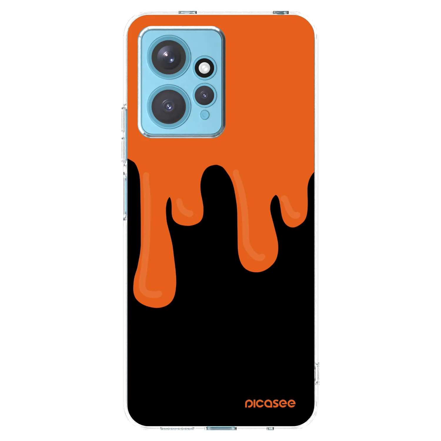 Picasee silikonska prozirna maskica za Xiaomi Redmi Note 12 4G - Orange spooky