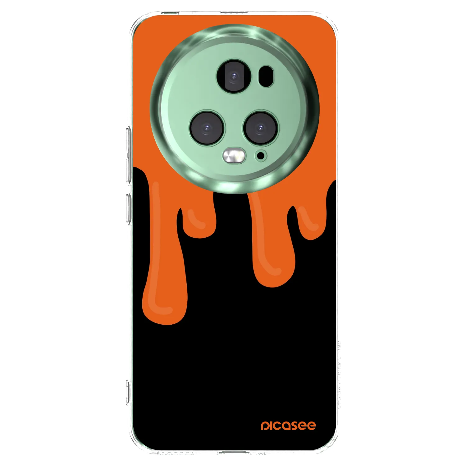Picasee silikonska prozirna maskica za Honor Magic5 Pro - Orange spooky