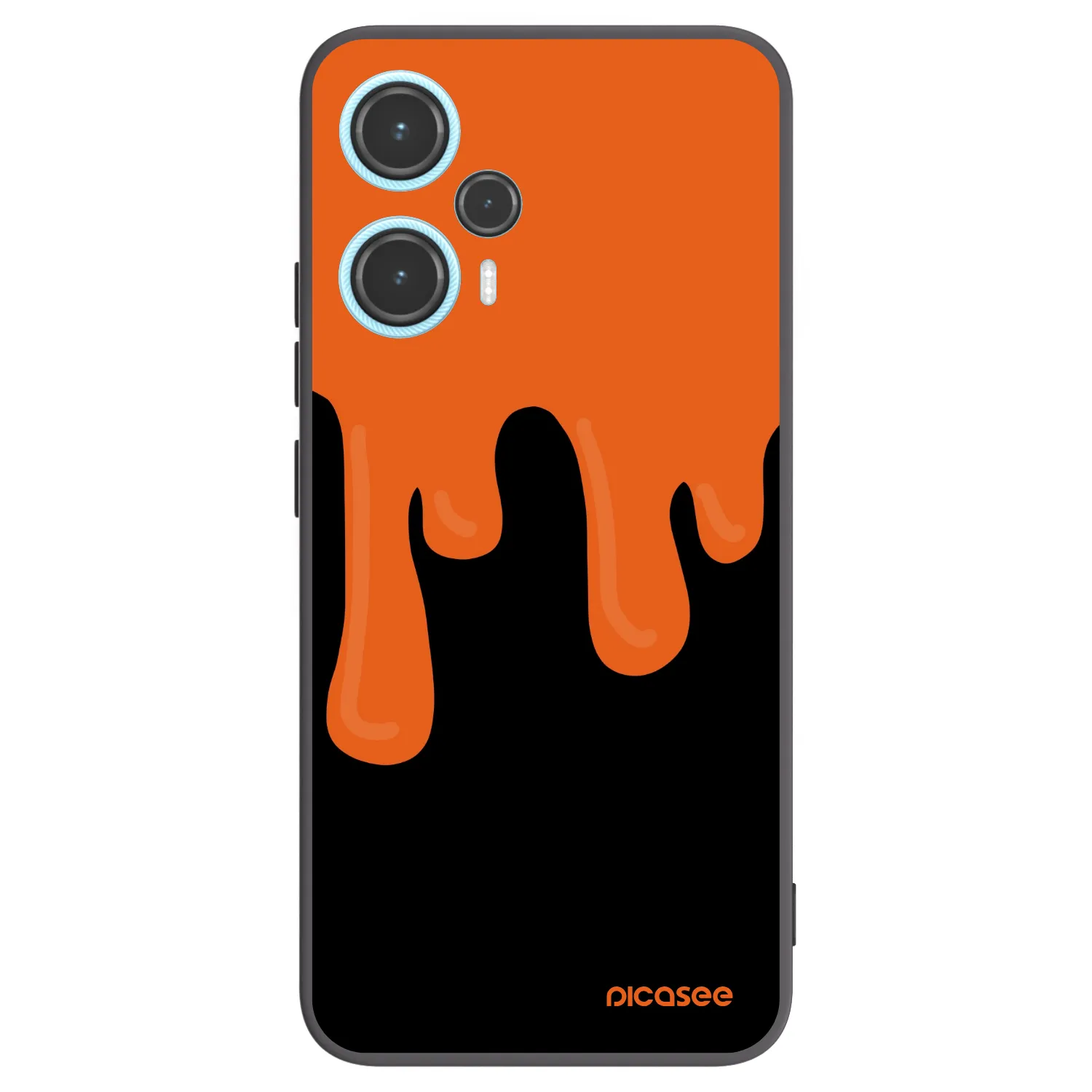 Picasee crna silikonska maskica za Xiaomi Poco F5 - Orange spooky