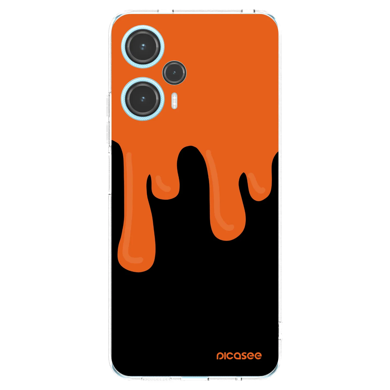 Picasee silikonska prozirna maskica za Xiaomi Poco F5 - Orange spooky