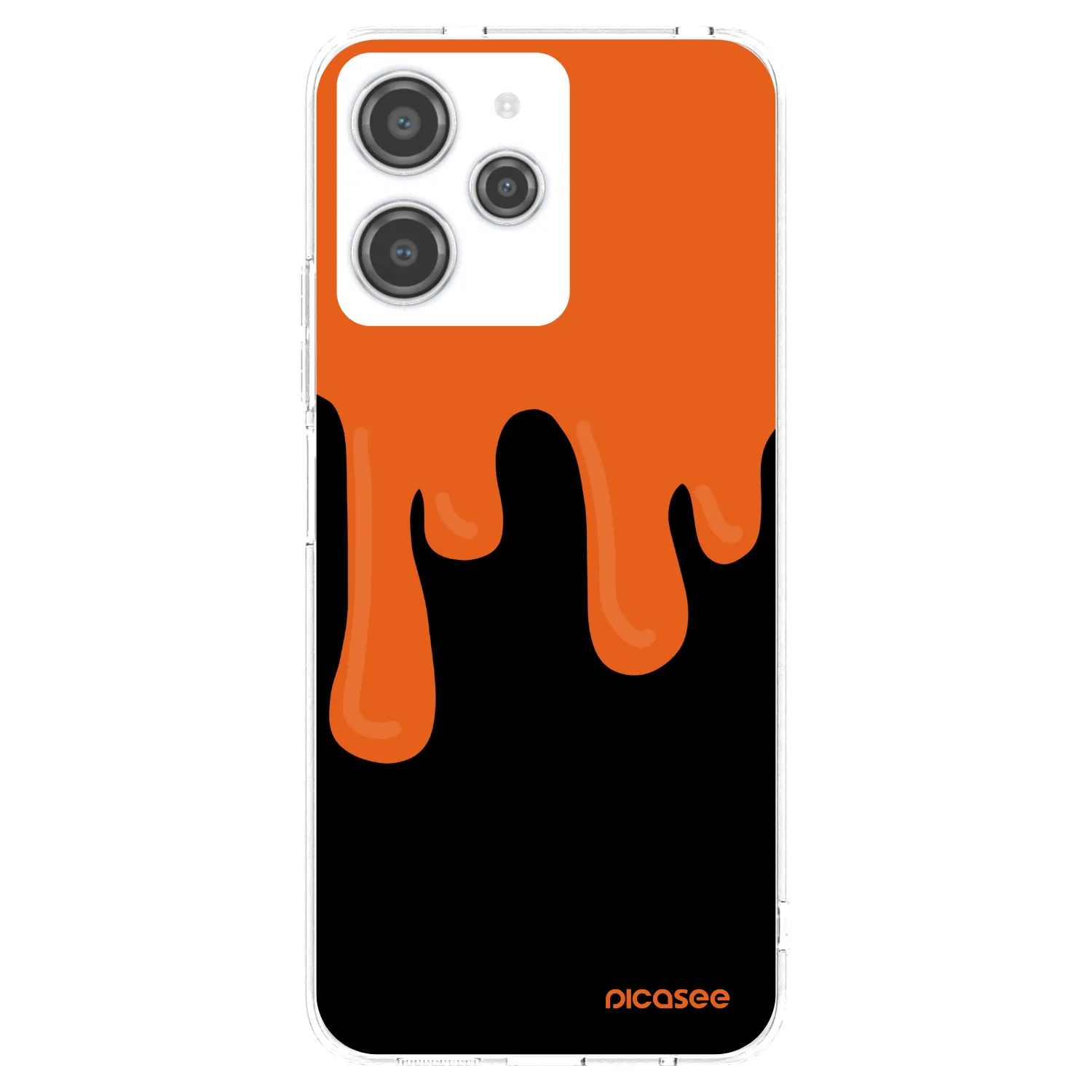 Picasee silikonska prozirna maskica za Xiaomi Redmi 12 4G - Orange spooky