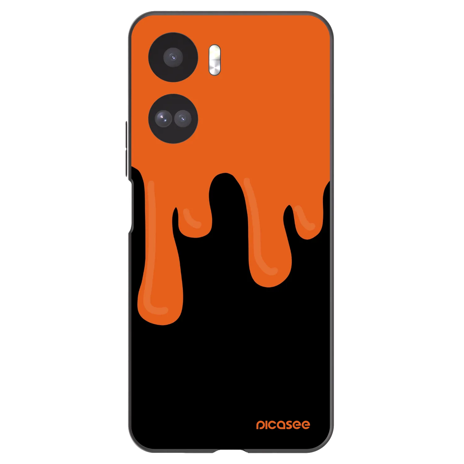 Picasee crna silikonska maskica za Honor 90 Lite 5G - Orange spooky