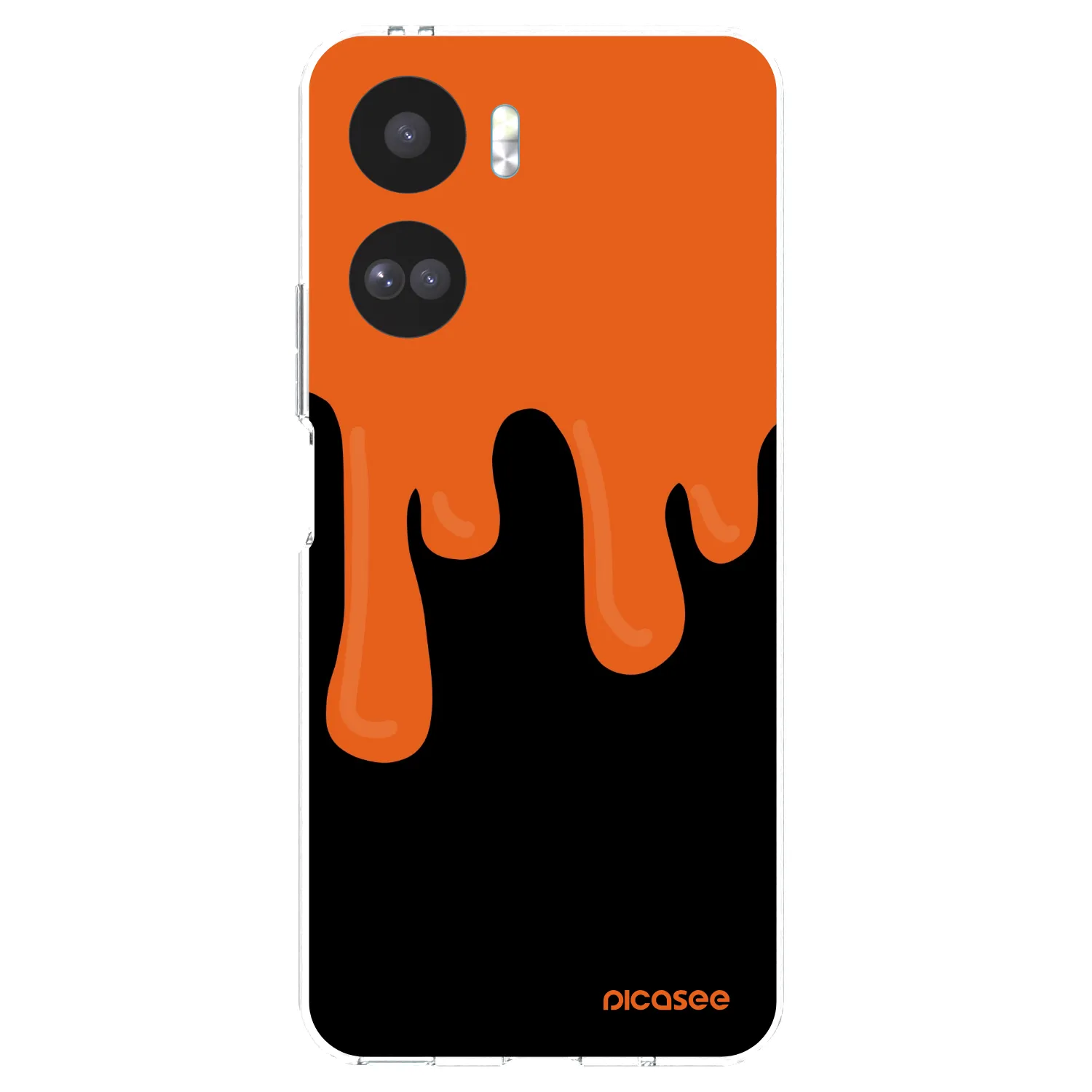 Picasee silikonska prozirna maskica za Honor 90 Lite 5G - Orange spooky