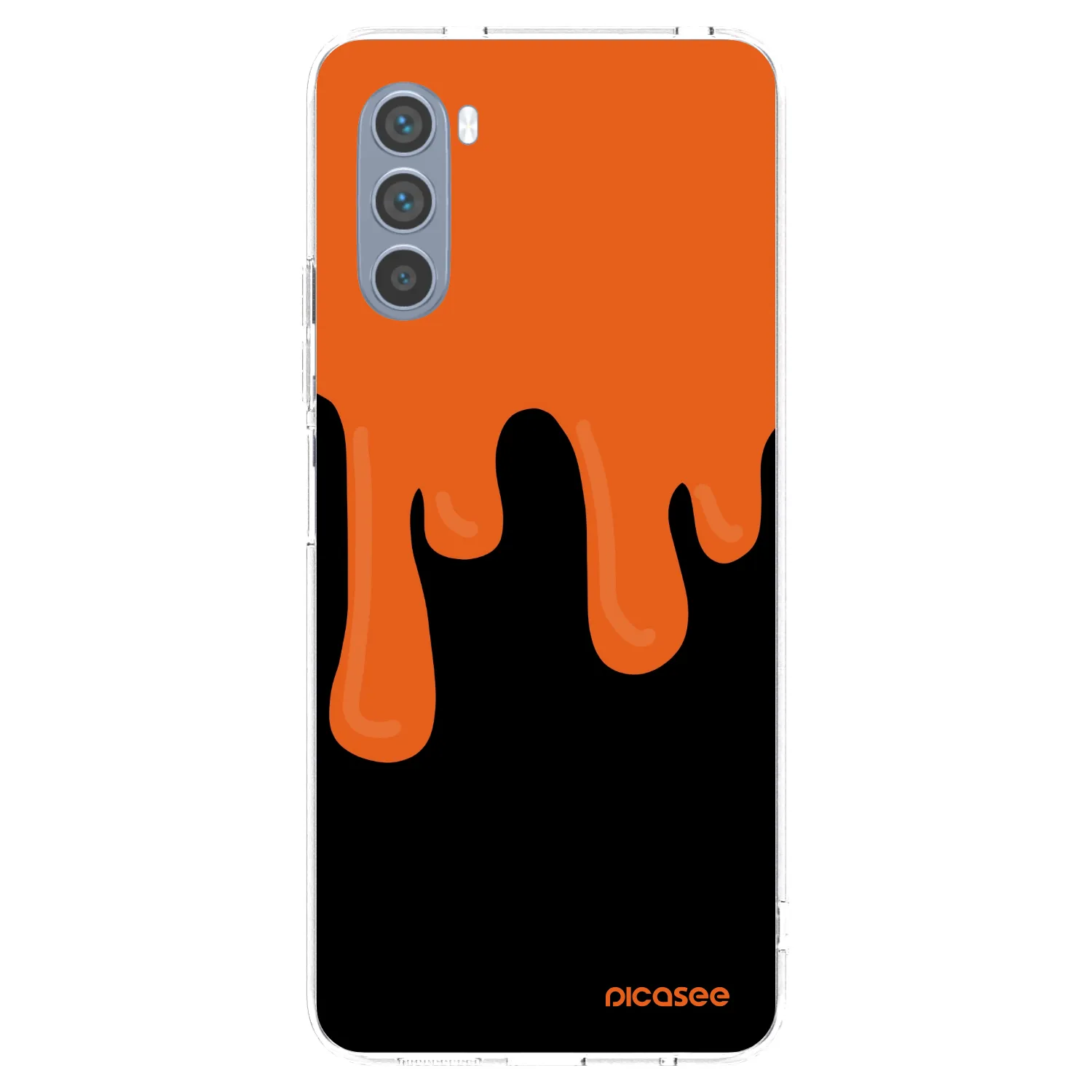 Picasee silikonska prozirna maskica za Motorola Moto G62 - Orange spooky