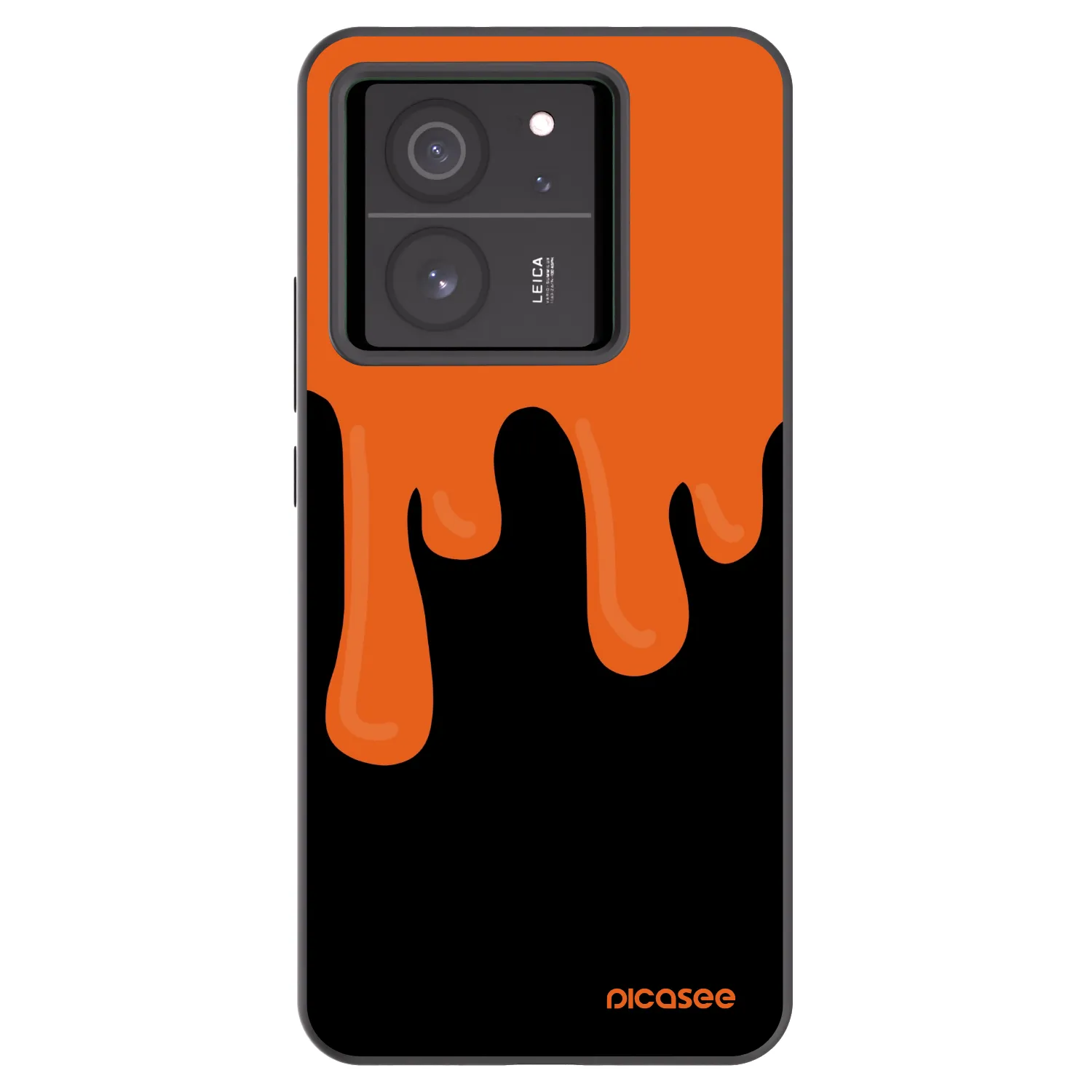 Picasee crna silikonska maskica za Xiaomi 13T - Orange spooky