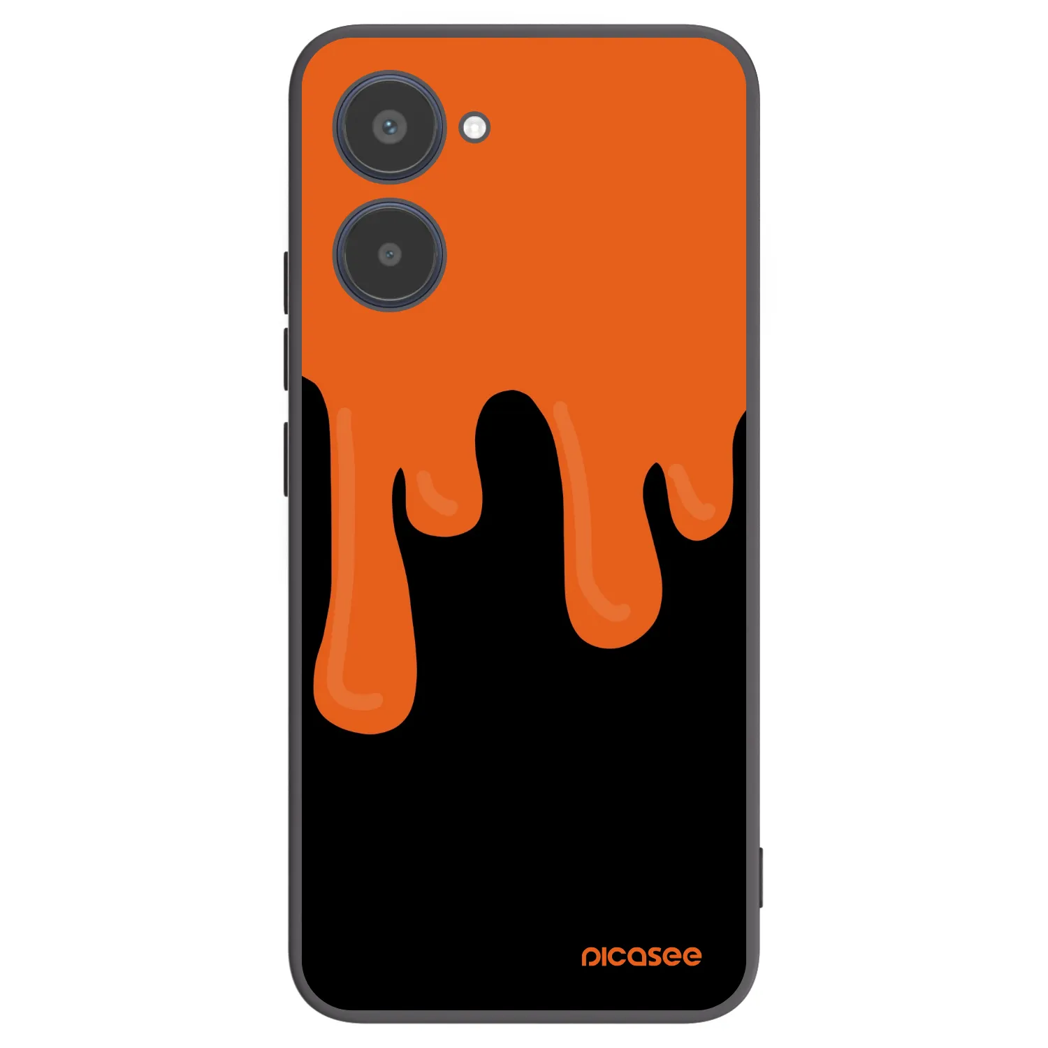 Picasee crna silikonska maskica za Realme 10 4G - Orange spooky