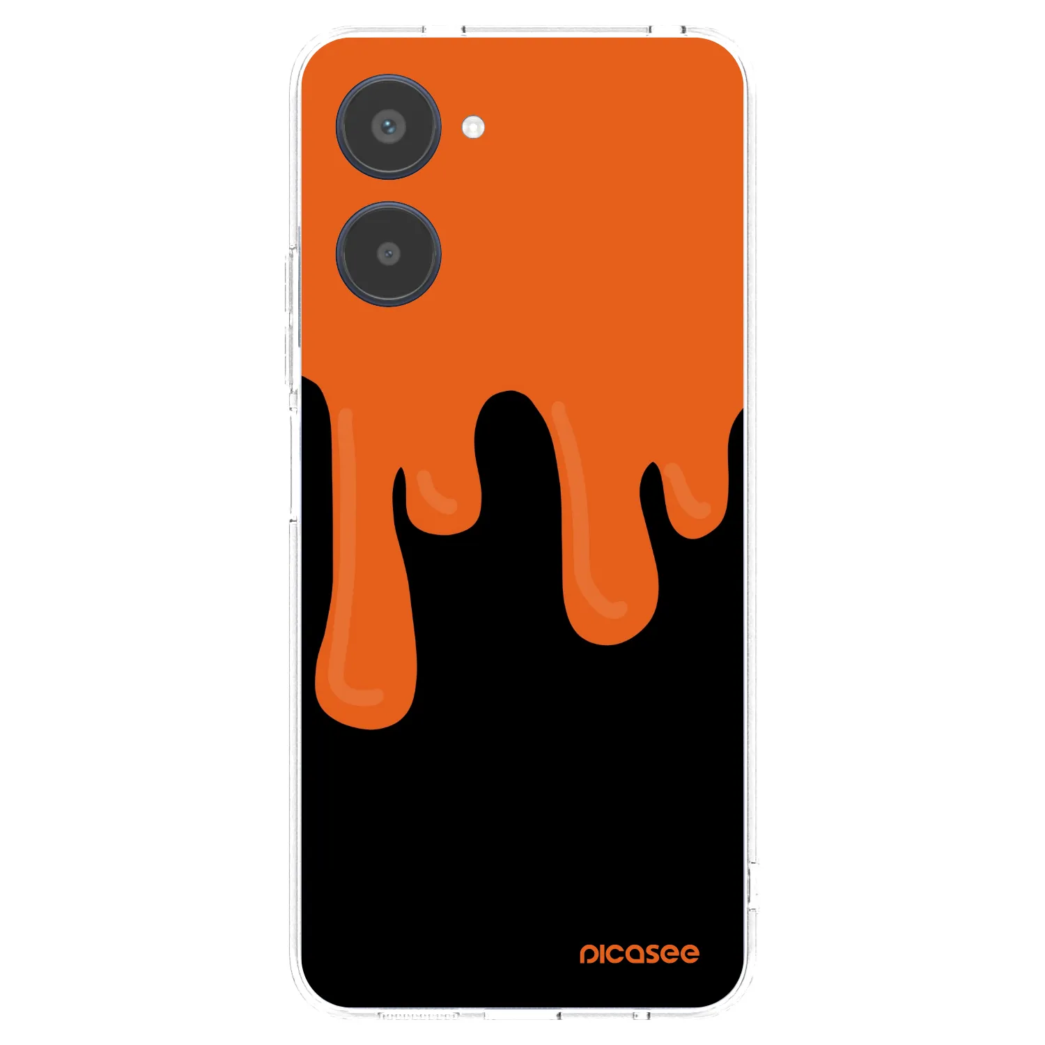 Picasee silikonska prozirna maskica za Realme 10 4G - Orange spooky