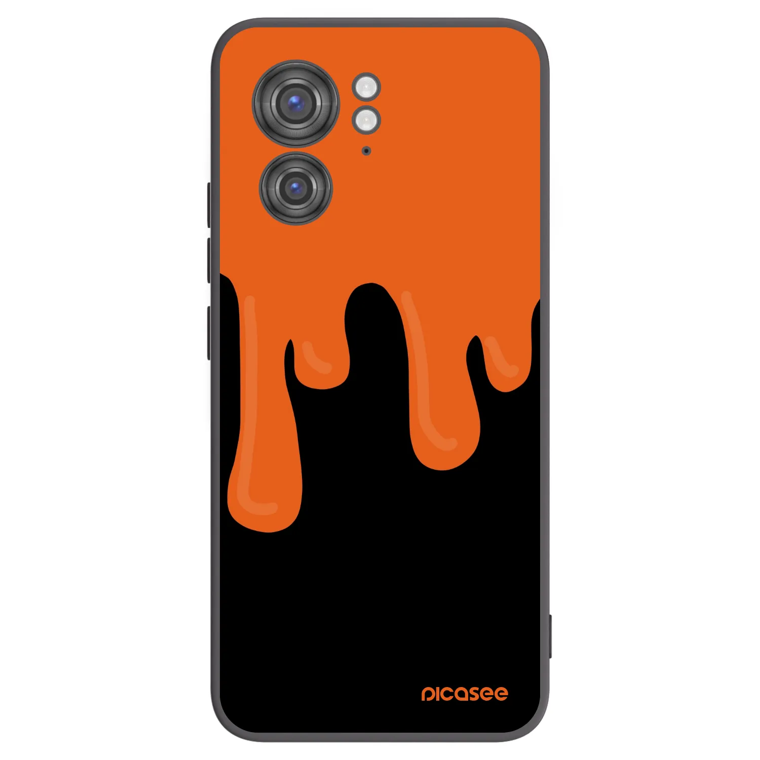 Picasee crna silikonska maskica za Motorola Edge 40 - Orange spooky