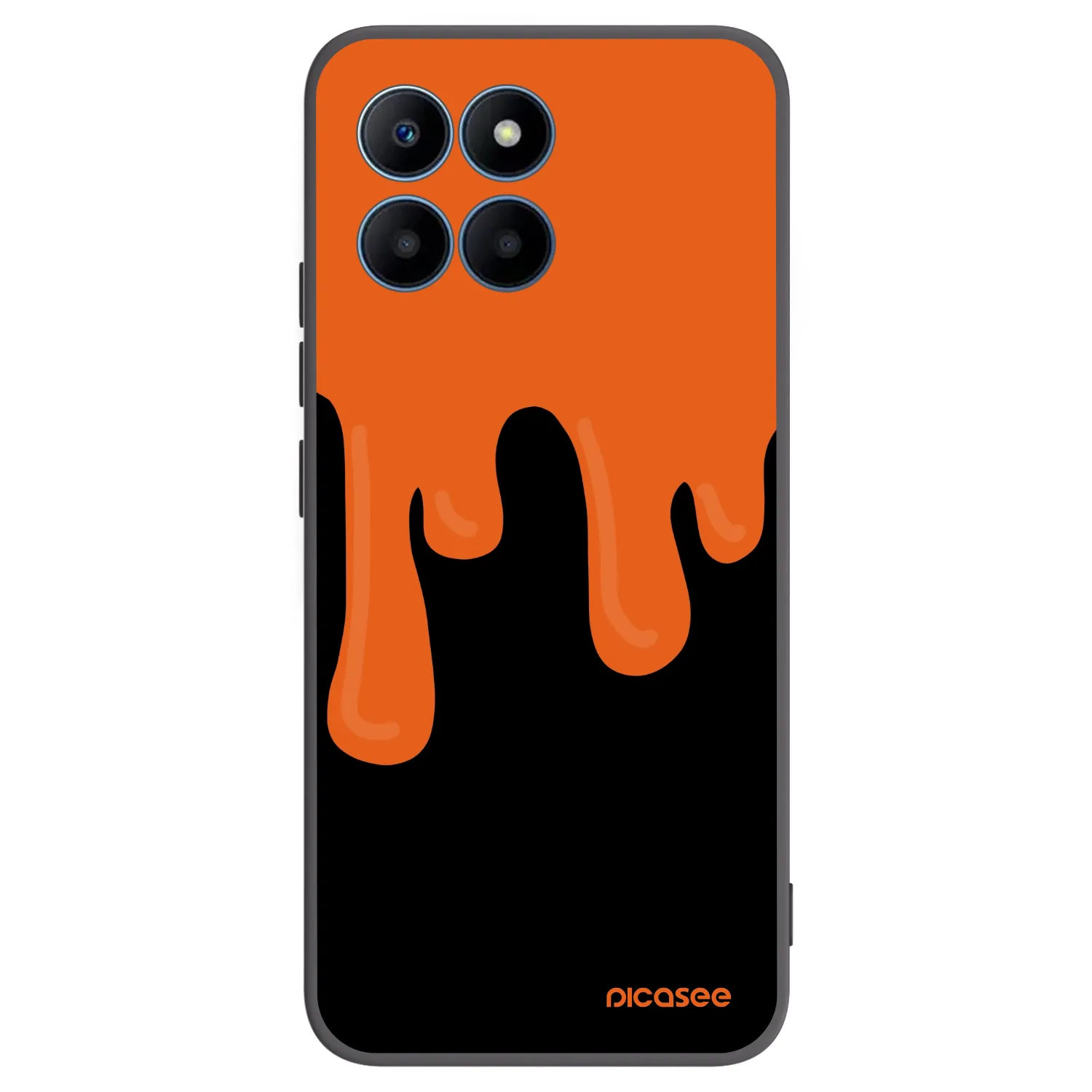 Picasee crna silikonska maskica za Honor 70 Lite - Orange spooky