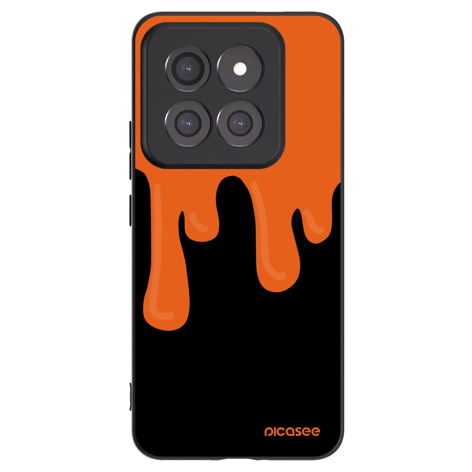 Picasee crna silikonska maskica za Xiaomi 14 Pro - Orange spooky
