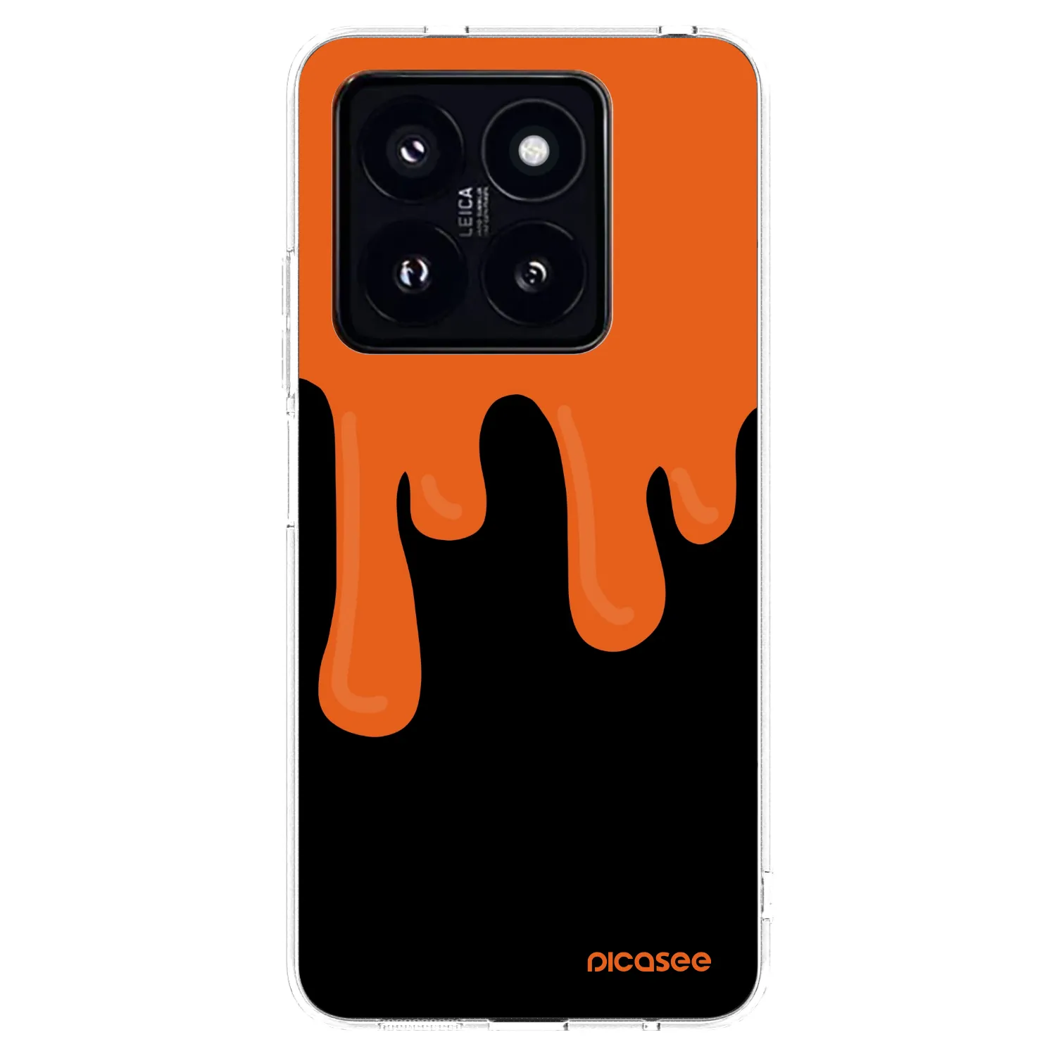 Picasee silikonska prozirna maskica za Xiaomi 14 Pro - Orange spooky