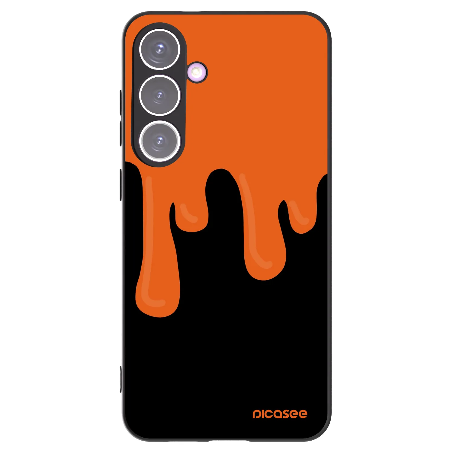 Picasee crna silikonska maskica za Samsung Galaxy S24+ S926B 5G - Orange spooky