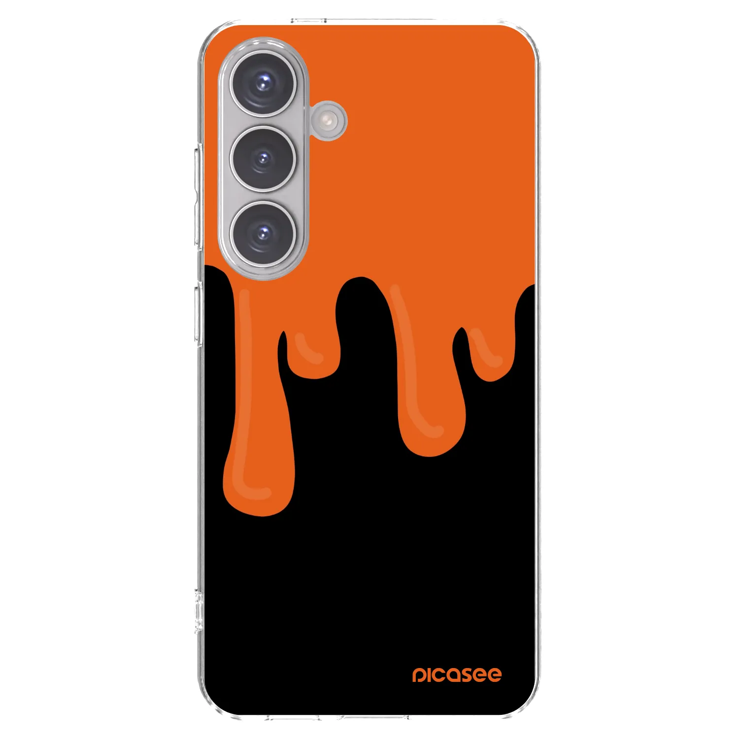 Picasee silikonska prozirna maskica za Samsung Galaxy S24 S921B 5G - Orange spooky