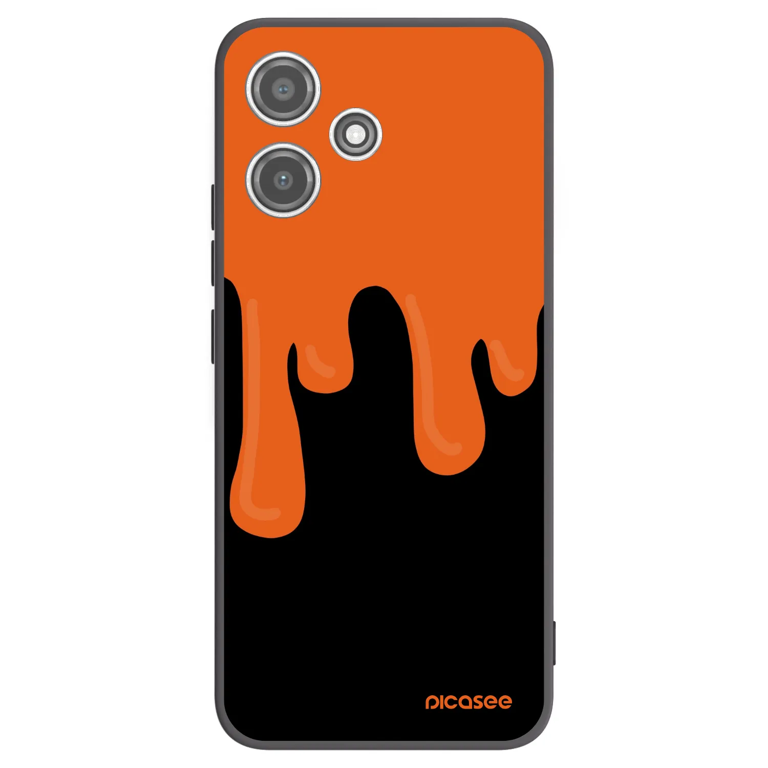 Picasee crna silikonska maskica za Xiaomi Redmi 12 5G - Orange spooky