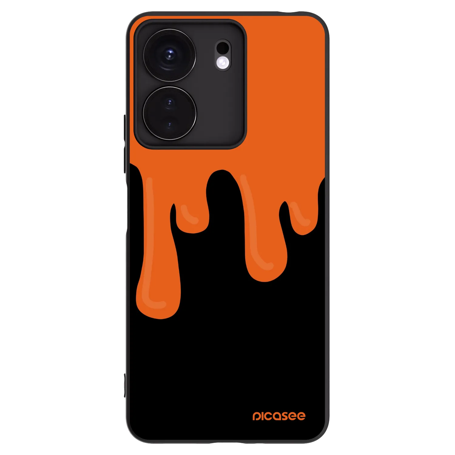 Picasee crna silikonska maskica za Xiaomi Redmi 13C 4G - Orange spooky