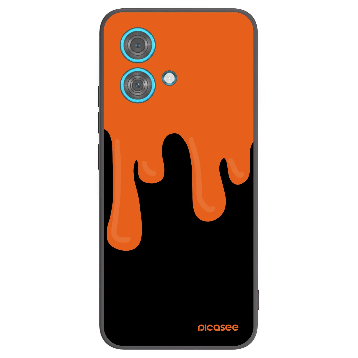 Picasee crna silikonska maskica za Motorola Edge 40 Neo - Orange spooky