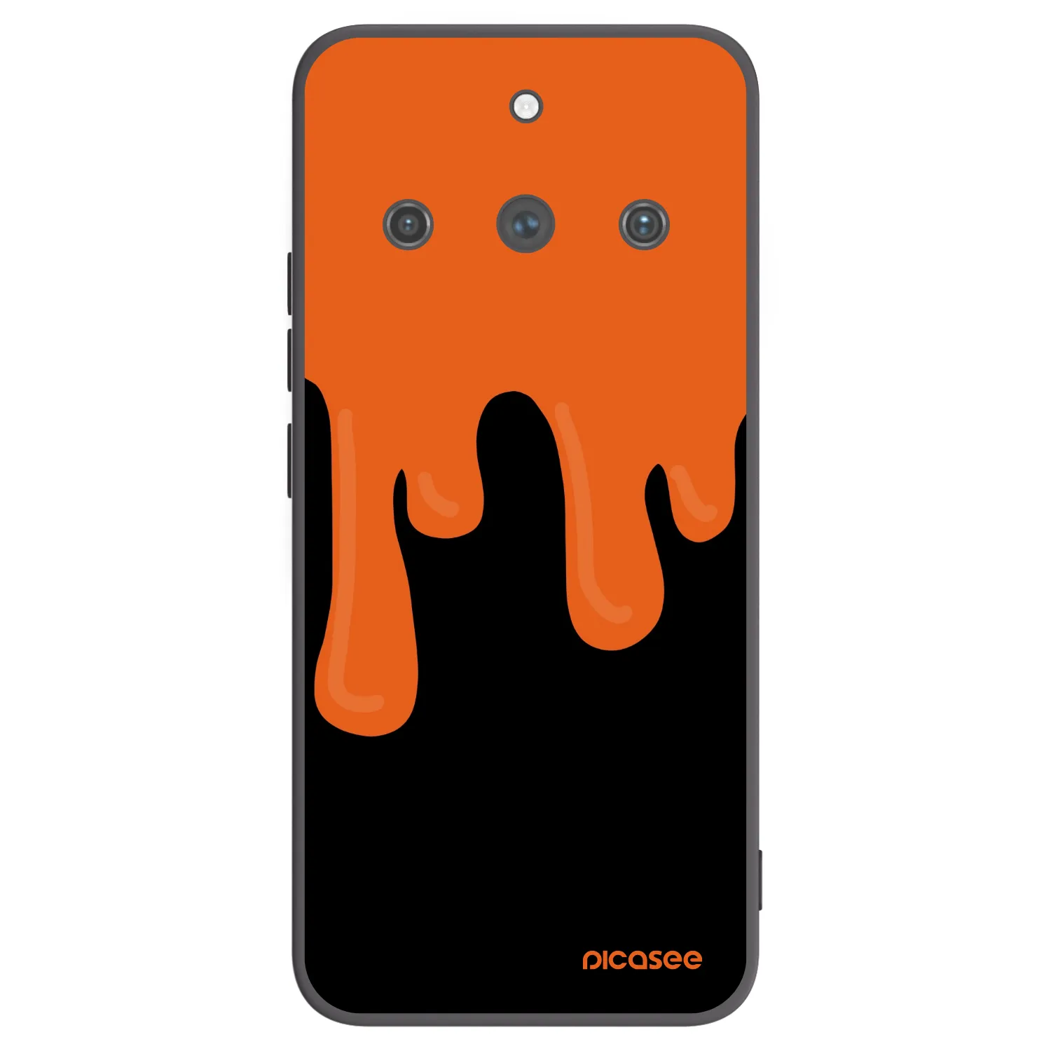 Picasee crna silikonska maskica za Realme 11 Pro+ - Orange spooky