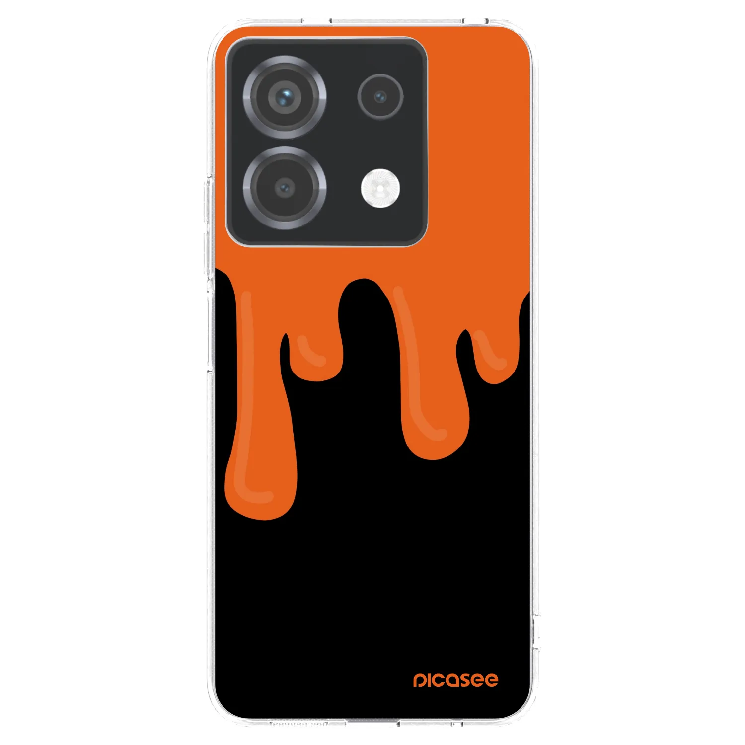 Picasee silikonska prozirna maskica za Xiaomi Poco X6 - Orange spooky