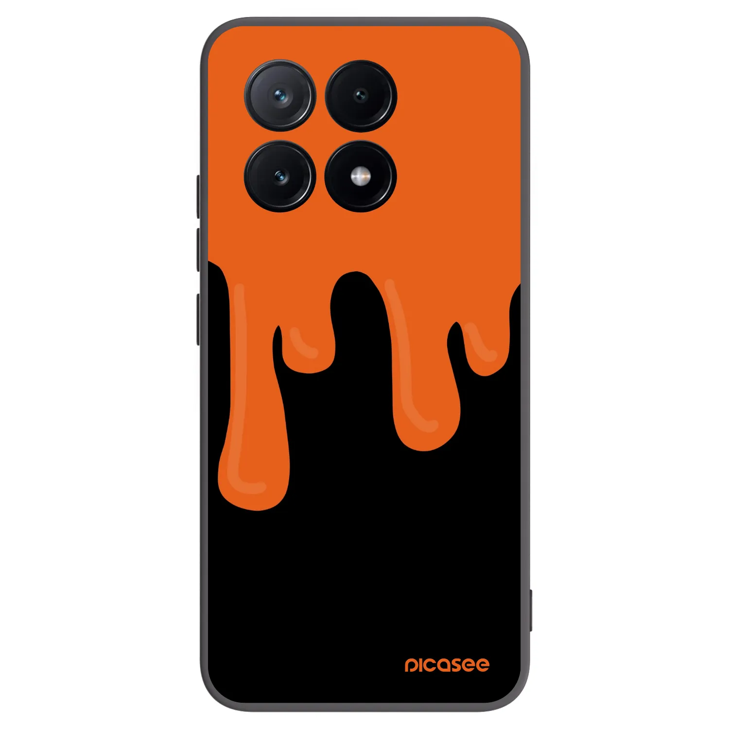 Picasee crna silikonska maskica za Xiaomi Poco X6 Pro - Orange spooky