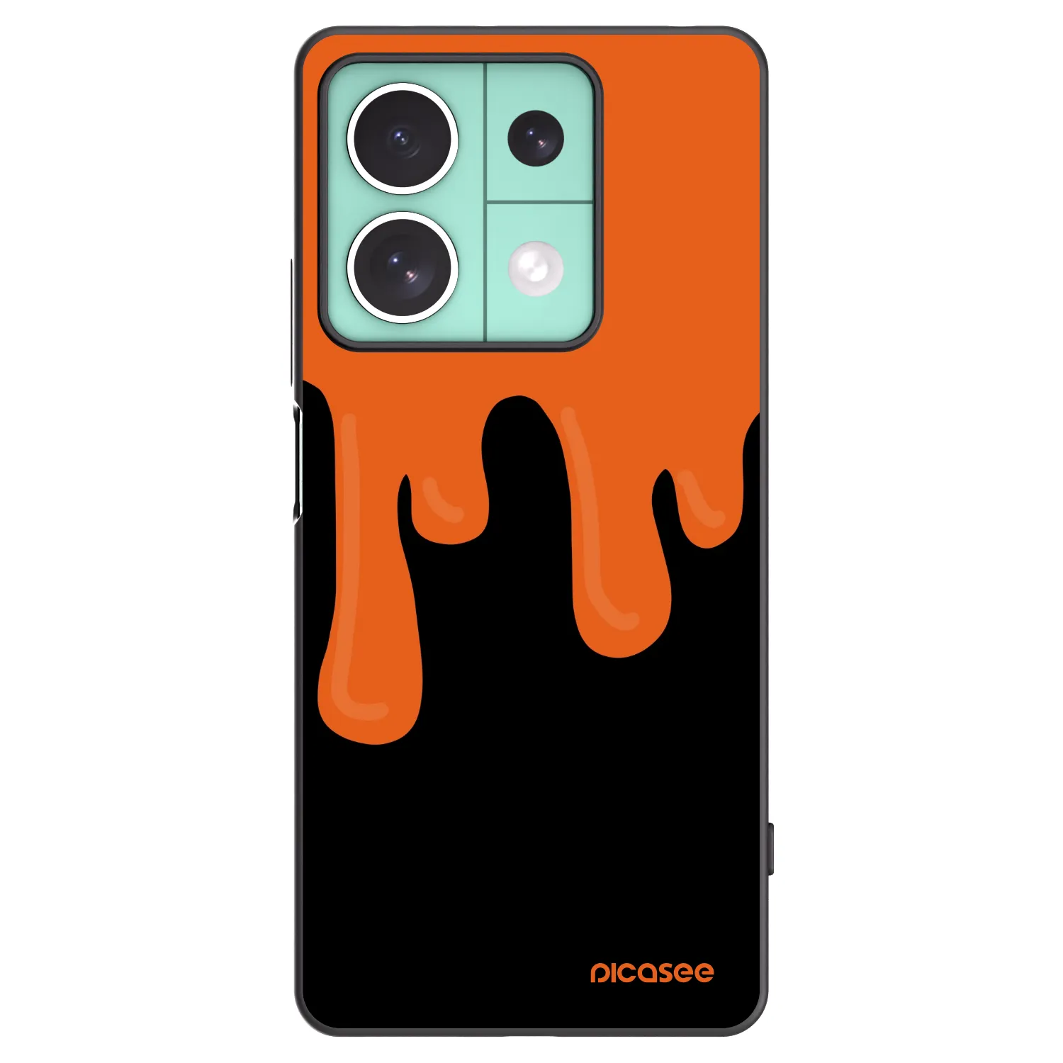 Picasee crna silikonska maskica za Xiaomi Redmi Note 13 5G - Orange spooky