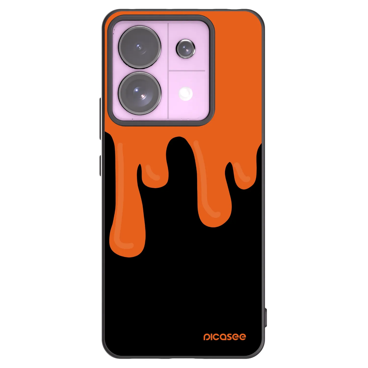 Picasee crna silikonska maskica za Xiaomi Redmi Note 13 Pro 5G - Orange spooky
