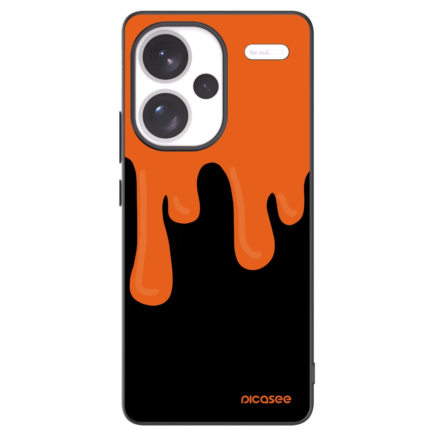 Picasee crna silikonska maskica za Xiaomi Redmi Note 13 Pro+ 5G - Orange spooky