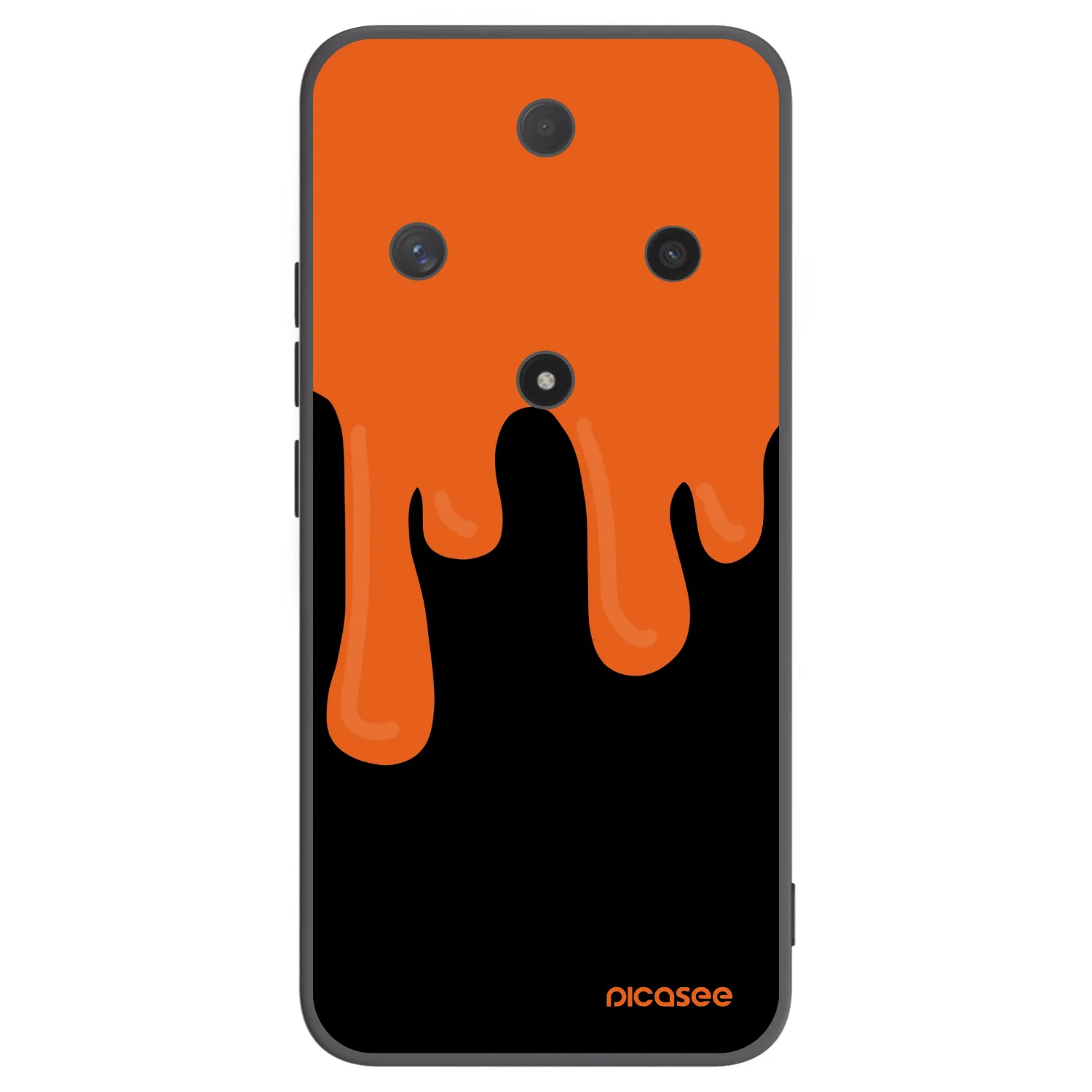 Picasee crna silikonska maskica za Honor Magic6 Lite 5G - Orange spooky