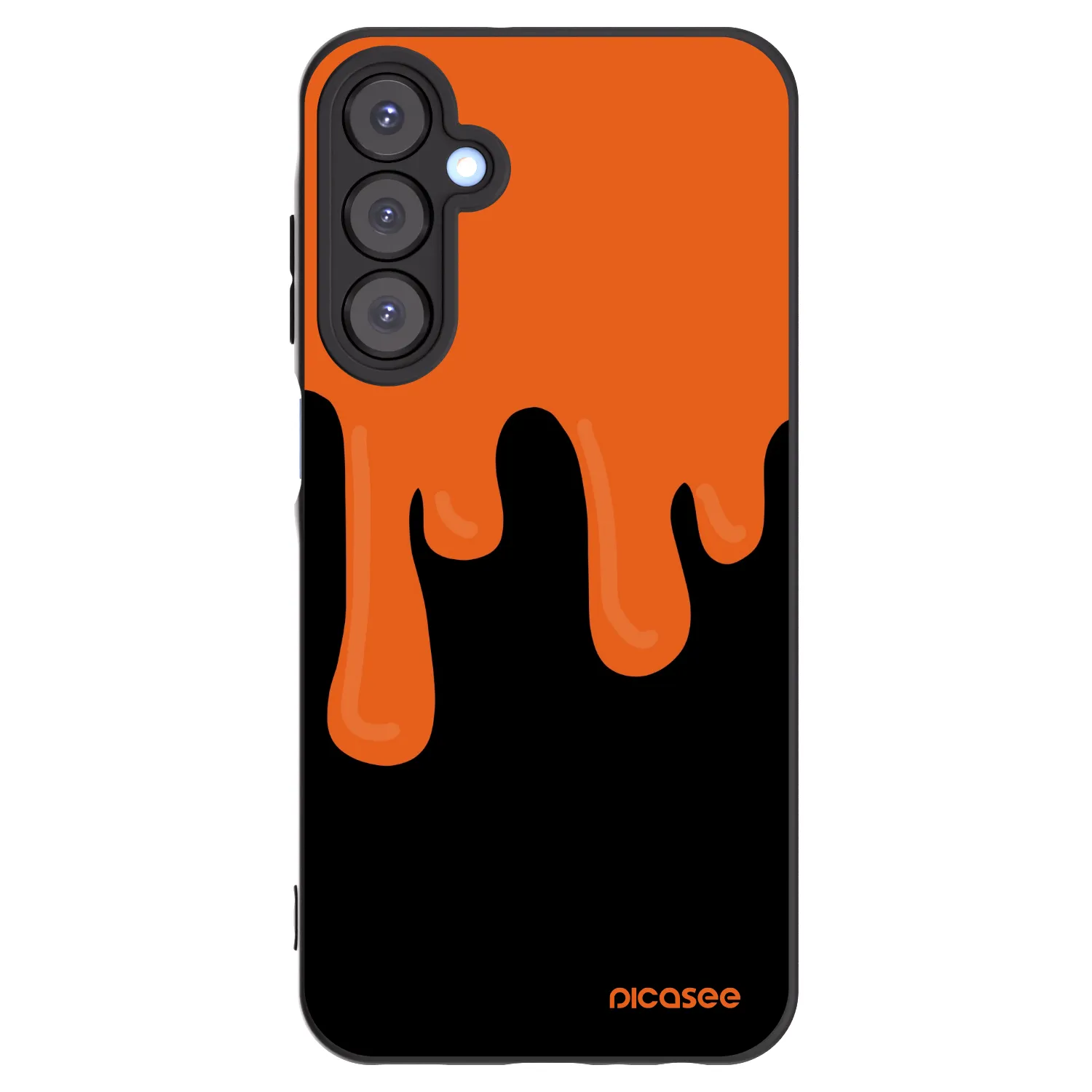 Picasee crna silikonska maskica za Samsung Galaxy A25 A256B 5G - Orange spooky