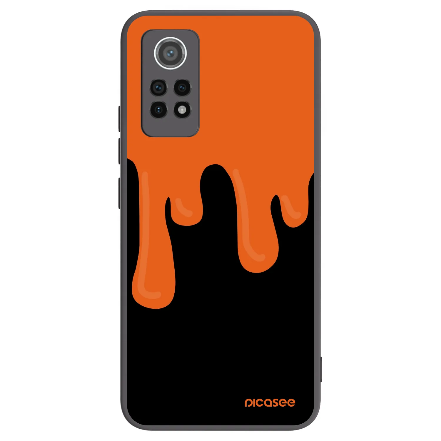 Picasee crna silikonska maskica za Xiaomi Redmi Note 12 Pro 4G - Orange spooky