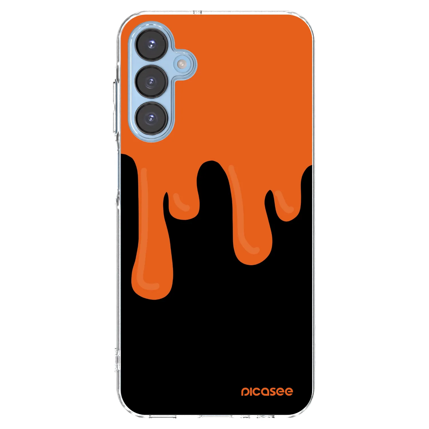 Picasee silikonska prozirna maskica za Samsung Galaxy A15 A156B 5G - Orange spooky