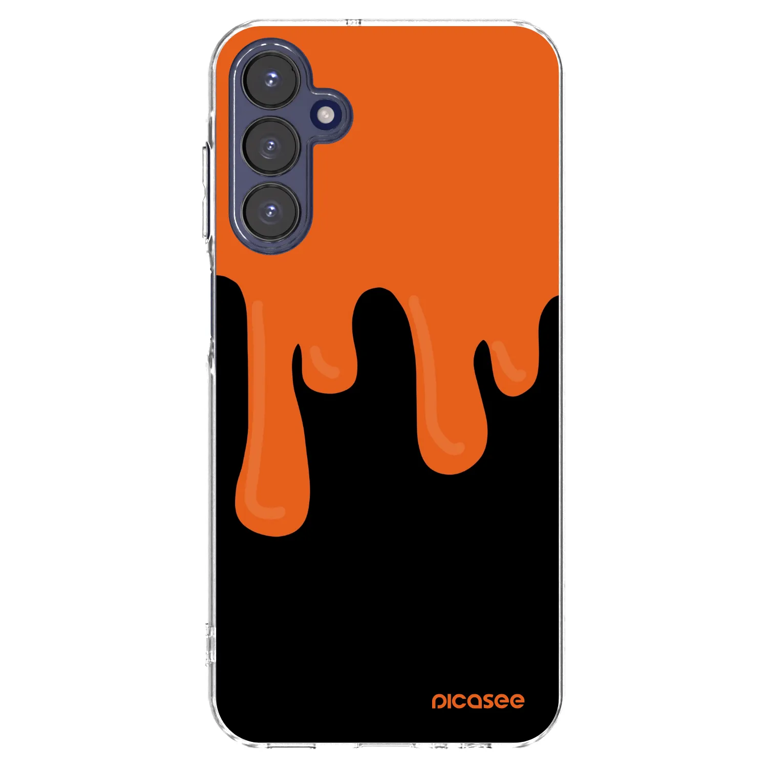 Picasee silikonska prozirna maskica za Samsung Galaxy A15 A155F 4G - Orange spooky