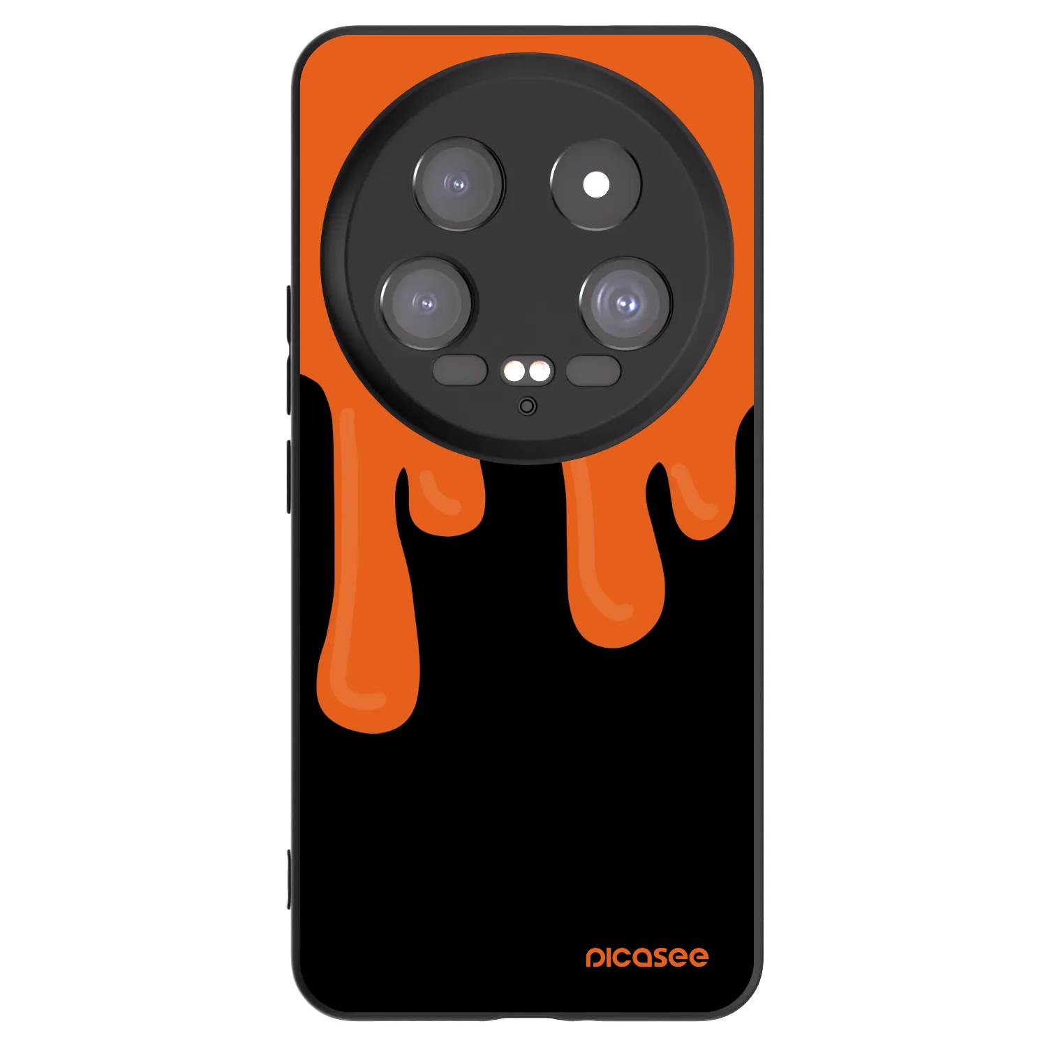 Picasee crna silikonska maskica za Xiaomi 14 Ultra - Orange spooky