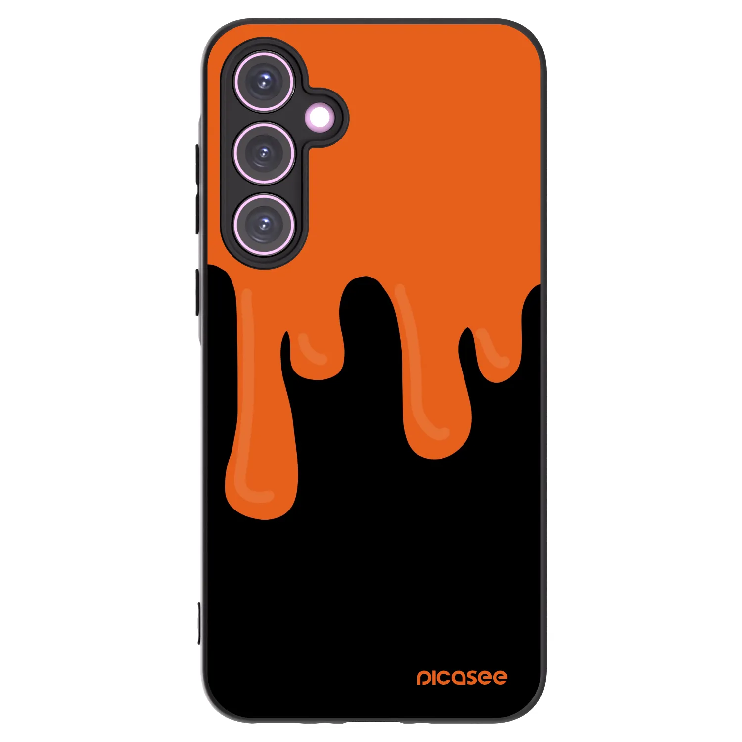 Picasee crna silikonska maskica za Samsung Galaxy A35 5G A356B - Orange spooky