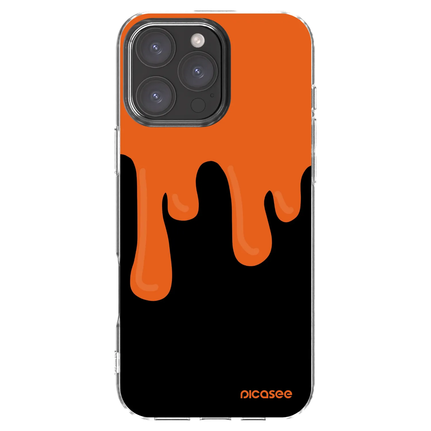 Picasee silikonska prozirna maskica za Apple iPhone 16 Pro Max - Orange spooky