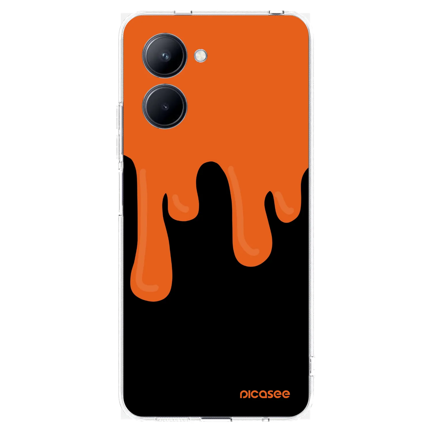 Picasee silikonska prozirna maskica za Realme C33 (2023) - Orange spooky