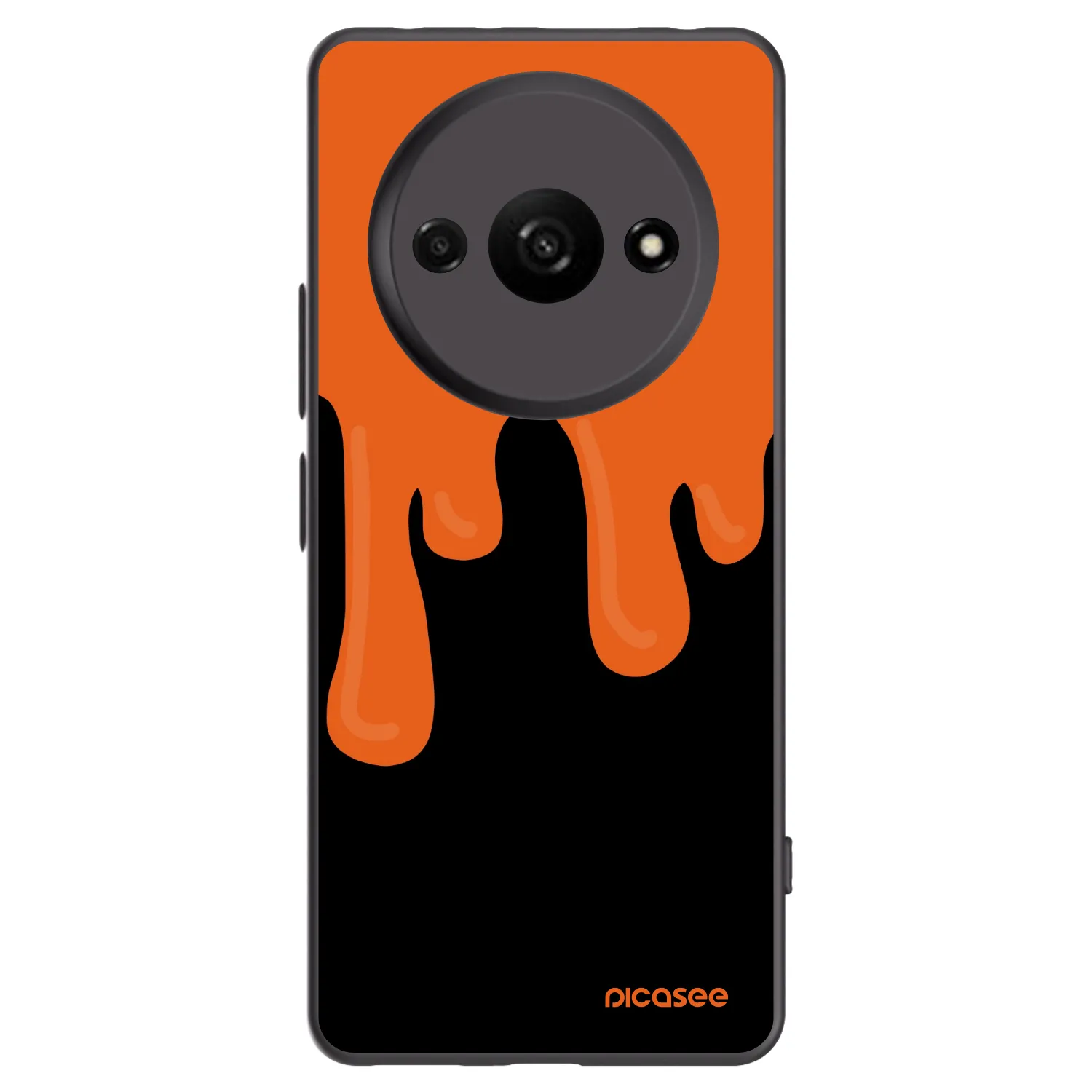 Picasee crna silikonska maskica za Xiaomi Redmi A3 - Orange spooky