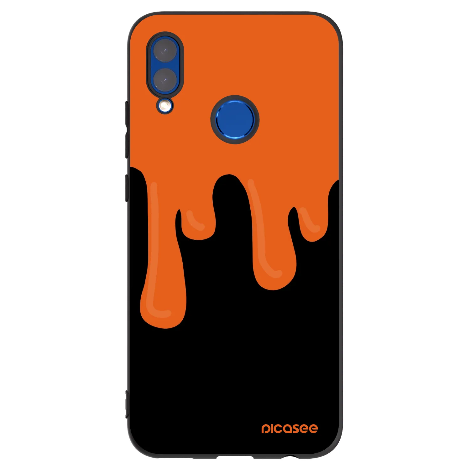 Picasee crna silikonska maskica za Huawei P Smart 2019 - Orange spooky